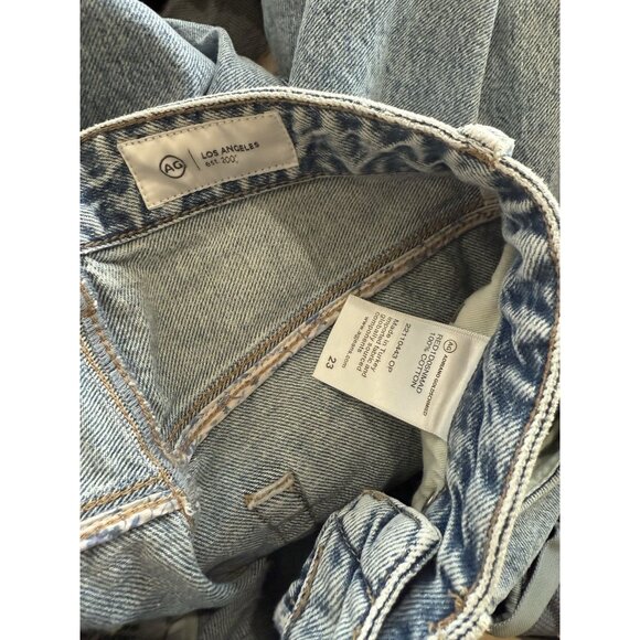 AG Adriano Goldschmied Cloved Patched Jeans Nomad Straight Leg 23 Cotton Denim - Picture 3 of 5